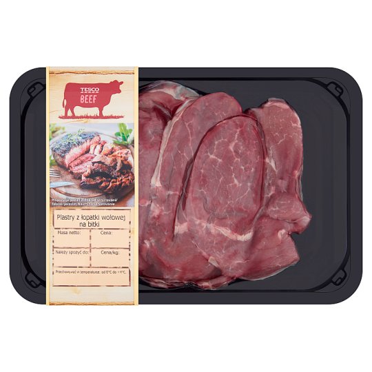 Tesco Plastry z łopatki wołowej na bitki 400 g