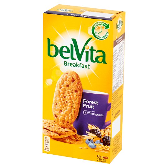 belVita Breakfast Ciastka zbożowe z owocami leśnymi 300 g (6 x 50 g)