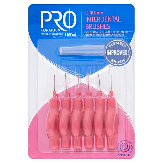 Tesco Pro Formula Szczoteczki do czyszczenia przestrzeni międzyzębowych 0,40 mm