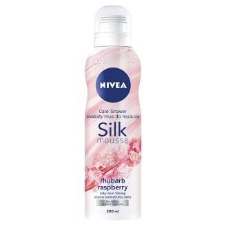 NIVEA Silk Mousse Rhubarb Raspberry Jedwabisty mus do mycia 200 ml