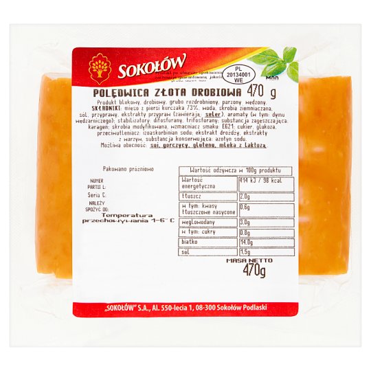 Sokołów Polędwica złota drobiowa 470 g