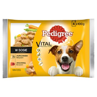 Pedigree Vital Protection w sosie Karma pełnoporcjowa 400 g (4 saszetki)