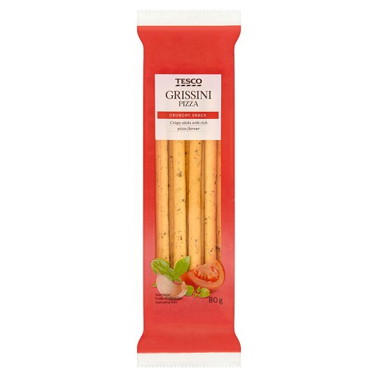 Tesco Grissini Chrupkie paluchy chlebowe o smaku pizzy 80 g