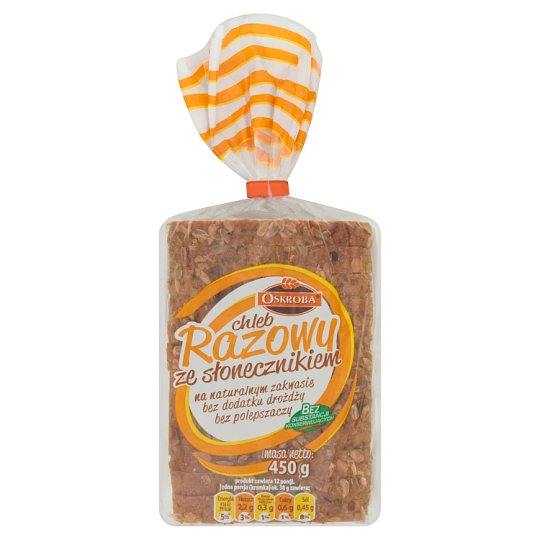 Oskroba Rye Wholemeal Bread with Sunflower Seeds 450 g