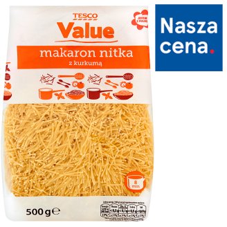 Tesco Value Makaron nitka z kurkumą 500 g