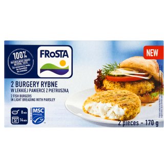 FRoSTA Burgery rybne w lekkiej panierce z pietruszką 170 g (2 sztuki)