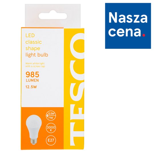 Tesco Żarówka LED 12,5 W (71 W) E27 ciepłe białe światło
