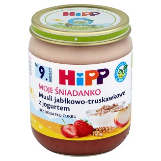 HiPP BIO Moje Śniadanko Musli jabłkowo-truskawkowe z jogurtem po 9. miesiącu 160 g