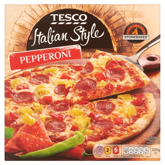 Tesco Italian Style Pepperoni Pizza 320 g