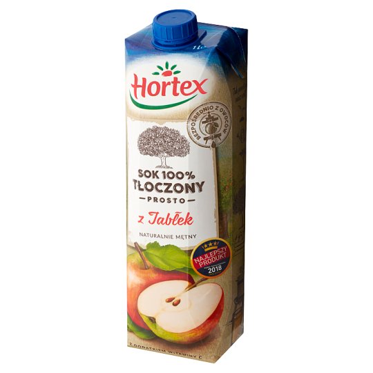 Hortex Sok 100% tłoczony prosto z jabłek 1 l