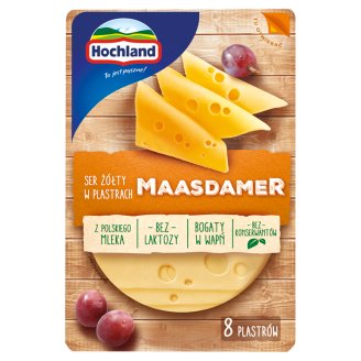 Hochland Maasdamer Ser żółty w plastrach 135 g (8 plastrów)