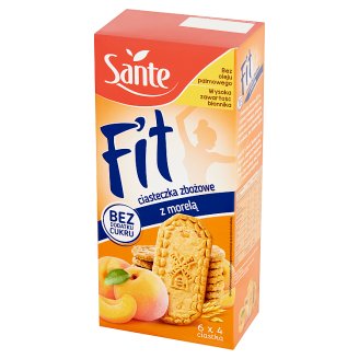 Sante Cookiss Ciasteczka zbożowe z morelą 300 g (6 x 4 sztuki)