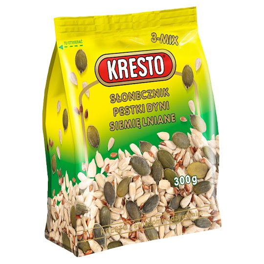 KRESTO Słonecznik pestki dyni siemię lniane 300 g