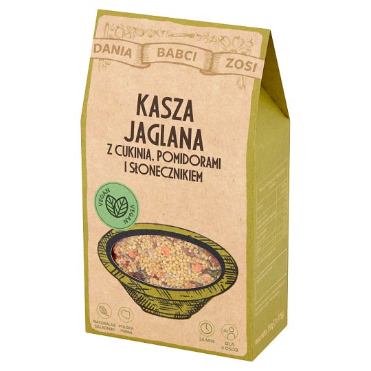 Dania Babci Zosi Kasza jaglana z cukinią pomidorami i słonecznikiem 250 g (2 x 125 g)
