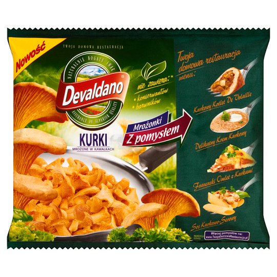 Devaldano Mrożonki Z pomysłem Frozen Chanterelle in Pieces 250 g