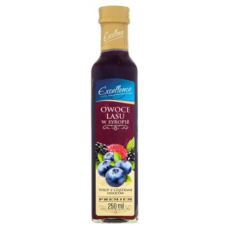 Excellence Premium Syrop z cząstkami owoców owoce lasu w syropie 250 ml