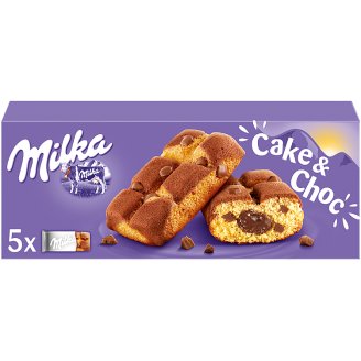 Milka Cake & Choc Ciastka biszkoptowe z kawałkami czekolady mlecznej 175 g (5 sztuk)