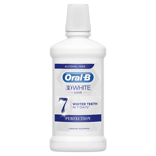 Oral-B 3D White Luxe Perfection Płyn do płukania ust 500 ml, Bez alkoholu