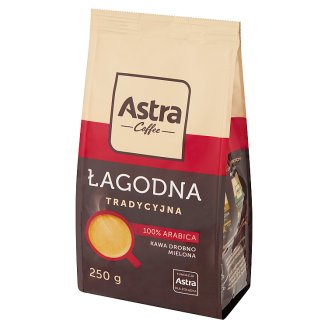 Astra Łagodna Delikatny smak Kawa drobno mielona 250 g