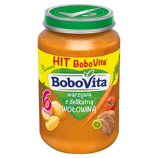 BoboVita Warzywa z delikatną wołowiną po 6 miesiącu 190 g