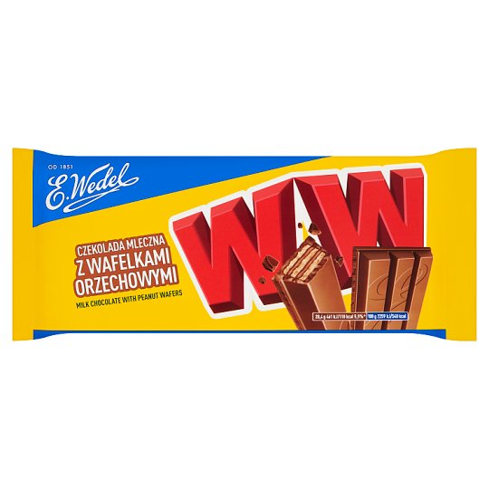 E. Wedel WW Czekolada mleczna z wafelkami orzechowymi 245 g