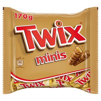 Twix Minis Ciasteczka oblane karmelem i mleczną czekoladą 170 g