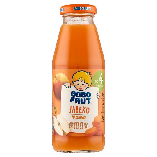 Bobo Frut 100% sok jabłko i marchewka po 4 miesiącu 300 ml