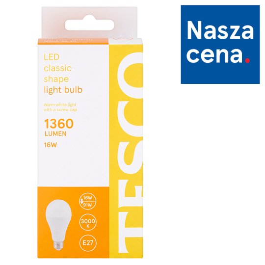 Tesco Żarówka LED 16 W (91 W) E27 ciepłe białe światło