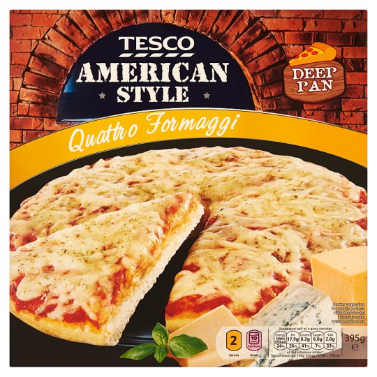 Tesco American Style Quattro Formaggi Pizza 395 g