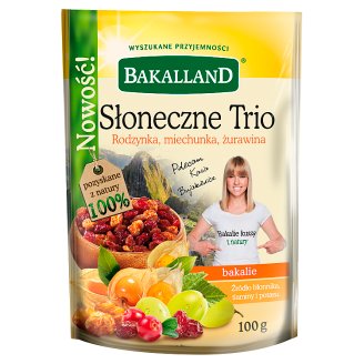 Bakalland Słoneczne Trio Rodzynka miechunka żurawina 100 g