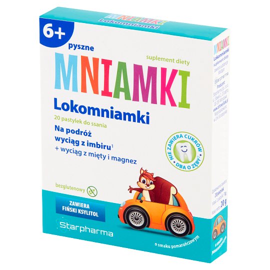 Starpharma Mniamki 6+ Suplement diety lokomniamki o smaku pomarańczowym 20 g (20 sztuk)