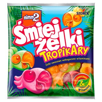 nimm2 Śmiejżelki Tropikary Żelki owocowe wzbogacone witaminami 90 g
