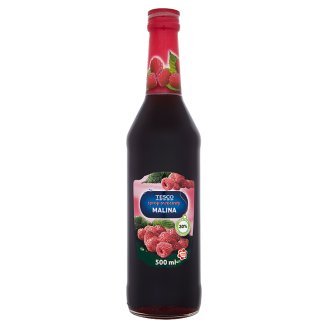 Tesco Syrop owocowy o smaku malinowym 500 ml