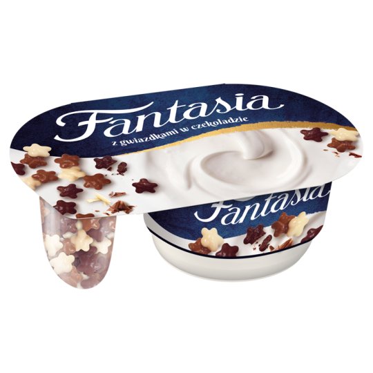 Danone Fantasia Jogurt kremowy z gwiazdkami w czekoladzie 106 g