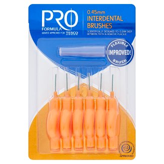 Tesco Pro Formula Szczoteczki do czyszczenia przestrzeni międzyzębowych 0,45 mm