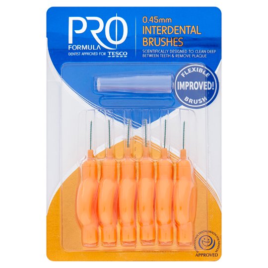 Tesco Pro Formula Szczoteczki do czyszczenia przestrzeni międzyzębowych 0,45 mm