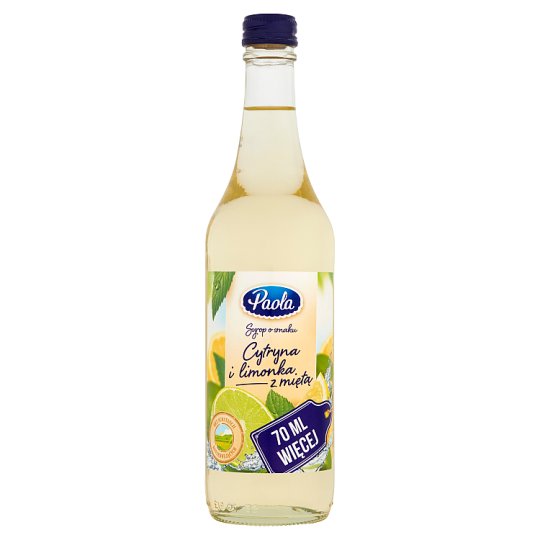 Paola Syrop o smaku cytryna i limonka z miętą 500 ml