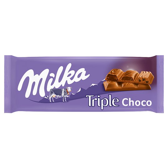 Milka Czekolada mleczna Triple Choco Cocoa 90 g
