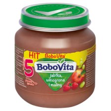 BoboVita Jabłka winogrona i maliny po 5 miesiącu 125 g