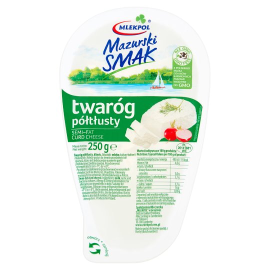 Mlekpol Mazurski Smak Twaróg półtłusty 250 g