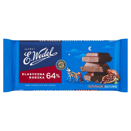 E. Wedel Classic Dark Chocolate 64% Cocoa 90 g