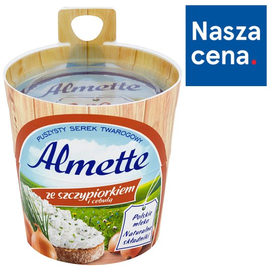 Almette ze szczypiorkiem i cebulą Puszysty serek twarogowy 150 g