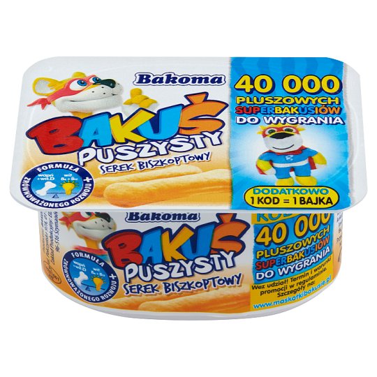 Bakoma Bakuś Puszysty serek biszkoptowy 90 g