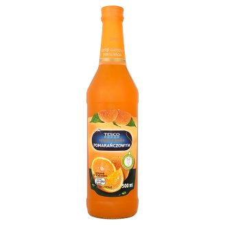 Tesco Syrop owocowy o smaku pomarańczowym 500 ml