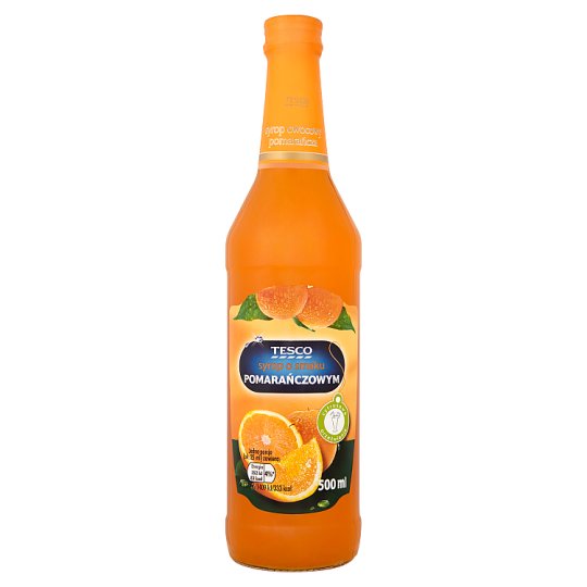 Tesco Syrop owocowy o smaku pomarańczowym 500 ml