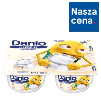 Danone Danio Białe Serek homogenizowany o smaku śmietankowym 560 g (4 sztuki)