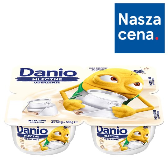 Danone Danio Białe Serek homogenizowany o smaku śmietankowym 560 g (4 sztuki)