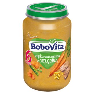 BoboVita Zupka warzywna z cielęciną po 6 miesiącu 190 g