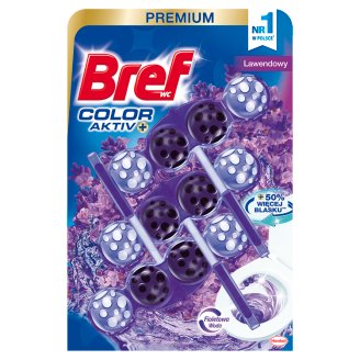 Bref WC Color Aktiv Zawieszka do muszli WC lawendowy 3 x 50 g