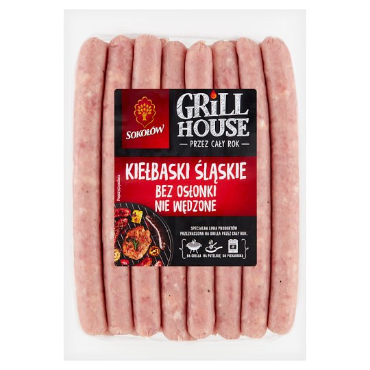 Sokołów Grill House Kiełbaski śląskie bez osłonki nie wędzone 0,5 kg